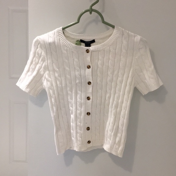 white cable knit top - Picture 2 of 4